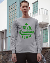 Load image into Gallery viewer, Irsih Drinking Team Green Shamrock St Patrick's Day Unisex Long Sleeve
