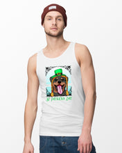 Load image into Gallery viewer, Funny Rottweiler With Green Top Hat St Patrick's Day Gift For Dog Lovers Unisex Tank Top

