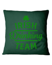 Load image into Gallery viewer, Irsih Drinking Team Green Shamrock St Patrick's Day Pillow Cover
