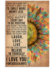 Load image into Gallery viewer, Autism Sunflower Follow Your Dream Gift For Autism Mom Vertical Poster
