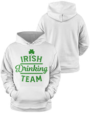 Load image into Gallery viewer, Irsih Drinking Team Green Shamrock St Patrick's Day Hoodie
