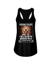 Load image into Gallery viewer, Spinone Italiano Personal Stalker St. Patrick's Day Printed Mug Ladies Flowy Tank
