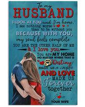 Load image into Gallery viewer, Couple In Love Love Made Us Together Gift For Husband Vertical Poster
