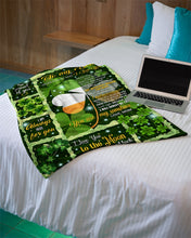 Load image into Gallery viewer, St. Patrick's Day Shamrock Mom Gift For Son Always Here For You Fleece Blanket
