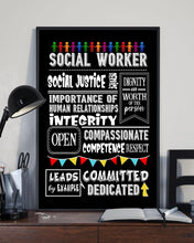 Load image into Gallery viewer, Social Worker Social Justice Service Importance Of Human Relationship Vertical Poster

