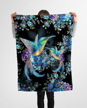 Load image into Gallery viewer, I Love Hummingbirds Flowers Meaningful Gift Fleece Blanket
