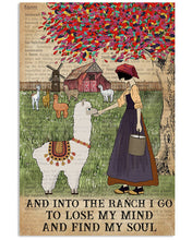 Load image into Gallery viewer, Dictionary Alpaca Farm Girl Into The Ranch I Go To Find My Soul Vertical Poster
