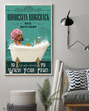 Load image into Gallery viewer, Dog Rhodesian Ridgeback Bath Soap Gift For Dog Lovers Vertical Poster
