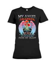 Load image into Gallery viewer, My Angel Grandpa Who Watched Over My Back Ladies Tee

