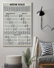 Load image into Gallery viewer, Guitar Scales  Meaningful Gift For Guitar Player Vertical Poster
