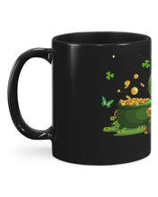 Load image into Gallery viewer, Gnome And Pitbull Coins And Pot Of Gold St Patrick's Day Gift Mug
