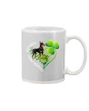 Load image into Gallery viewer, Doberman Not Lucky Simply Blessed Clover St Patrick's Day Gift For Dog Lovers Mug
