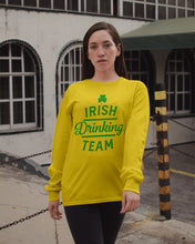 Load image into Gallery viewer, Irsih Drinking Team Green Shamrock St Patrick's Day Unisex Long Sleeve
