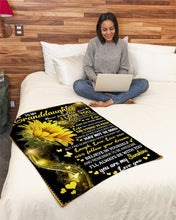 Load image into Gallery viewer, Sunflower Always Be With You Gift For Granddaughter Fleece Blanket
