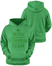 Load image into Gallery viewer, Irsih Drinking Team Green Shamrock St Patrick's Day Hoodie
