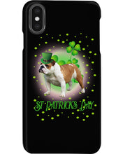 Load image into Gallery viewer, Bulldog Leprechaun Clover St Patrick's Day Gift For Dog Lovers Phone case
