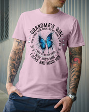 Load image into Gallery viewer, Blue Butterfly Gift For Angel Grandma Your Wings Were Ready Guys Tee
