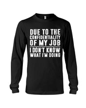 Load image into Gallery viewer, I Don't Know What I'm Doing Black And White Printed Mug Unisex Long Sleeve
