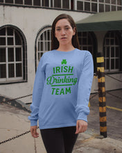 Load image into Gallery viewer, Irsih Drinking Team Green Shamrock St Patrick's Day Unisex Long Sleeve
