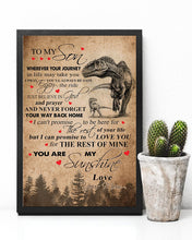 Load image into Gallery viewer, Enjoy The Ride T Rex Mom Gift For Son Vertical Poster
