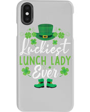 Load image into Gallery viewer, Emerald Green Top Hat And Boot Luckiest Lunch Lady Ever St Patrick's Day Gift Phone case
