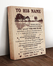 Load image into Gallery viewer, Custom Name Gift For Husband Lake Reflection How Special You Are Matte Canvas
