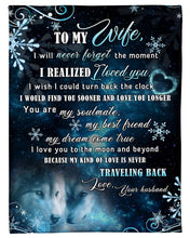 Load image into Gallery viewer, Love You To The Moon Snowflake Gift For Wife Fleece Blanket
