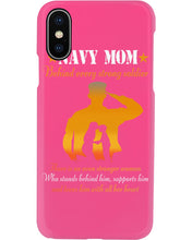 Load image into Gallery viewer, Son Gift For Navy Mom Behind Every Strong Soldier Phone case
