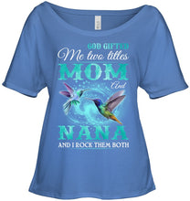 Load image into Gallery viewer, God Gifted Me Two Tittles Mom And Grandma Ladies Tee
