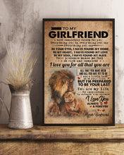Load image into Gallery viewer, Lion Gift For Girlfriend I'm Prepared To Be Your Last Vertical Poster
