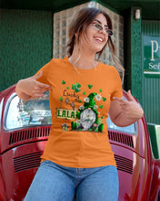 Load image into Gallery viewer, Leprechaun Gnome One Lucky Lala Clover St Patrick's Day Gift Ladies Tee
