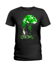 Load image into Gallery viewer, Staffordshire Bull Terrier Patrick Balloons St. Patrick's Day Color Changing Mug Ladies Tee

