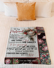 Load image into Gallery viewer, Bouquet Of Protea  Love You Longer Gift For Husband Fleece Blanket
