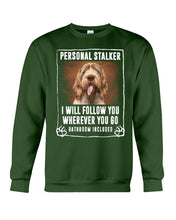 Load image into Gallery viewer, Spinone Italiano Personal Stalker St. Patrick's Day Printed Mug Sweatshirt
