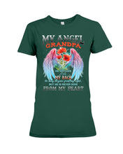 Load image into Gallery viewer, My Angel Grandpa Who Watched Over My Back Ladies Tee
