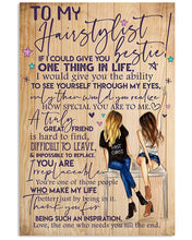 Load image into Gallery viewer, Gift For Hairstylist Bestie How Special You Are To Me Vertical Poster

