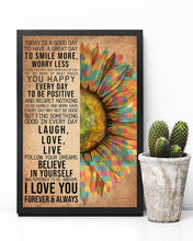 Load image into Gallery viewer, Autism Sunflower Follow Your Dream Gift For Autism Mom Vertical Poster
