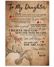 Load image into Gallery viewer, Gift From Heaven Elephant Mom Gift For Daughter Vertical Poster
