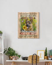 Load image into Gallery viewer, German Shepherd Don't Mess With My Dog Gift For Dog Lovers Matte Canvas
