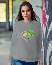 Load image into Gallery viewer, Rabbit Not Lucky Simply Blessed Heart Clover St Patrick's Day Gift Sweatshirt

