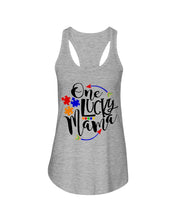 Load image into Gallery viewer, Autism One Lucky Mama Meaningful Gift For Autism Mom Ladies Flowy Tank
