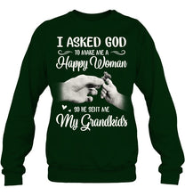 Load image into Gallery viewer, God Sent Me My Grandkids Gift For Grandma Sweatshirt
