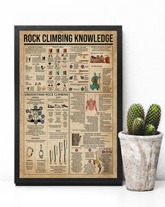 Something You Should Know About Rock Climbing Knowledge Vertical Poster