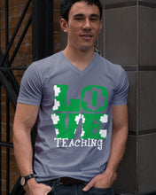 Load image into Gallery viewer, Teaching Love Clover St Patrick's Day Gift Guys V-Neck
