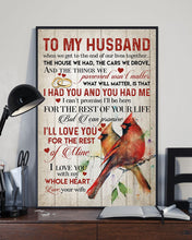 Load image into Gallery viewer, Cardinal Couple The Rest Of Mine Gift For Husband Vertical Poster
