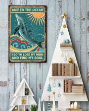 Load image into Gallery viewer, Vintage Dolphin And To The Ocean I Go To Lose My Mind Vertical Poster
