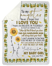 Load image into Gallery viewer, Mom Gift For Daughter Never Forget That I Love You Sherpa Blanket
