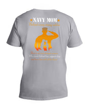 Load image into Gallery viewer, Son Gift For Navy Mom Behind Every Strong Soldier Guys V-Neck
