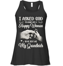 Load image into Gallery viewer, God Sent Me My Grandkids Gift For Grandma Ladies Flowy Tank
