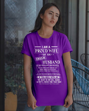Load image into Gallery viewer, I Am A Proud Wife Of An Irish Husband Gift For Family Guys Tee
